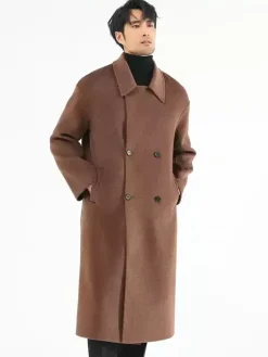Vestes Pour Hommes Manteaux Col Rabattu À Revers Chic Gris Foncé Chesterfield