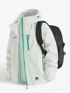 Vestes d'extérieur à capuche pour hommes manteaux coupe-vent pour couple avec poche poitrine zippée unique et poches latérales zippées
