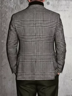 Vestes Et Manteaux Hommes Casuel Plaid Noir Chic Simple Costume Blazer