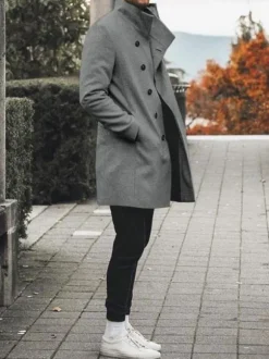 Vestes Homme Manteaux Manteaux Homme Casual Noir Qualité
