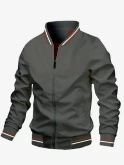 Vestes Hommes Manteaux Manches Longues À Glissière Éclaire Confortable Décontracté