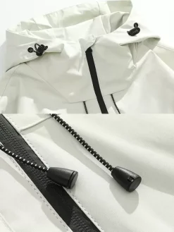 Vestes Manteaux hommes Décontracté Sport à Capuche Noir Écru Blanc Incroyable