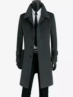 Vestes pour hommes Manteaux Col rabattu Décontracté Camel Mode Chic