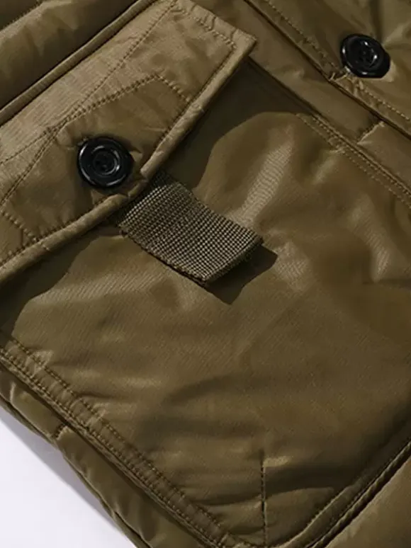 Vestes Pour Hommes Manteaux À Capuche Fausse Fourrure Parka Décontracté