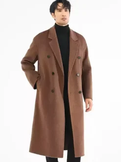 Vestes Pour Hommes Manteaux Hiver Col Rabattu À Revers Noir Chesterfield