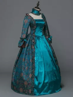 Victoria Robe médiévale Costume Rococo Marie Antoinette Déguisements Halloween Costume Opéra Rétro