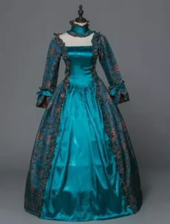 Victoria Robe médiévale Costume Rococo Marie Antoinette Déguisements Halloween Costume Opéra Rétro