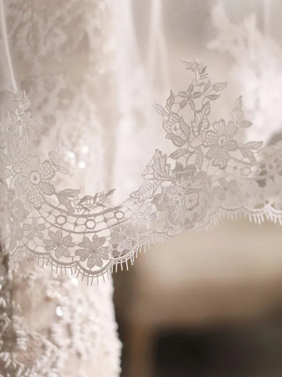 Voile de mariée ivoire