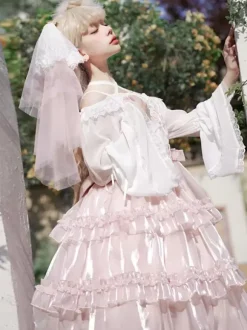 Voile Mignonne Lolita Accessoires Blanc Dentelle Coiffure