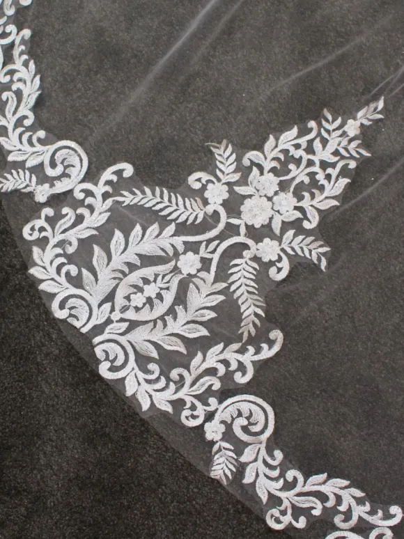 Voiles de mariage Voile de mariée cascade en tulle à un niveau
