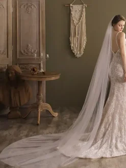 Voiles de mariage cascade Voile de mariée en tulle à un étage