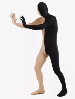 Vêtement de zentai beau combinaison enveloppé unisexe en lycra spandex effet multicolore patchwork Déguisements Halloween