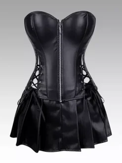 Vêtements vintage Corset vintage Vêtements vintage pour femmes Corset noir à lacets Chic pour femmes adultes