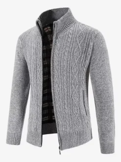Vêtements Cardigan Pour Hommes Pulls Décontracté Manches Longues Zipper