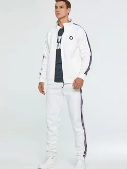 Vêtements d'actif pour hommes 2 pièces imprimées manches longues colorées de portrait blanc