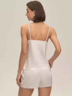 Vêtements d'intérieur à bretelles col sans manches tenue en mousseline