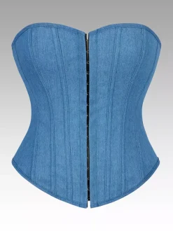 Vêtements vintage Corset vintage Vêtements vintage pour femmes Corset bleu ciel clair Chic pour femmes adultes