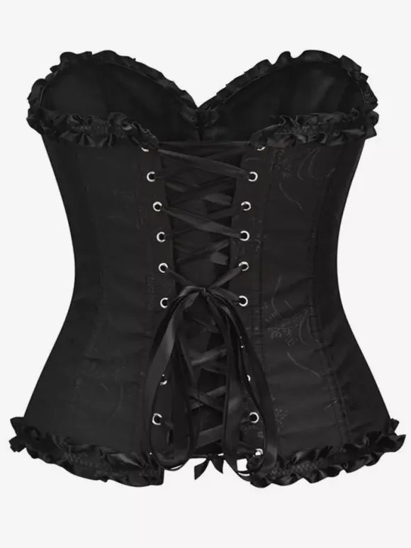 Vêtements vintage Corset vintage Vêtements vintage pour femmes Corset noir à lacets Chic pour femmes adultes