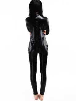 Vêtement zentaï noir métallisé sans capuchon Déguisements Halloween