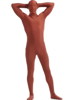 Zentaï en lycra spandex brun acajou Déguisements Halloween