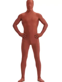 Zentaï en lycra spandex brun acajou Déguisements Halloween