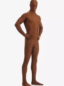 Zentaï en lycra spandex marron Déguisements Halloween