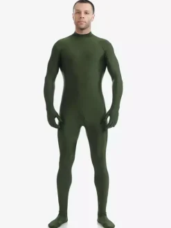 Zentaï en lycra spandex vert foncé Déguisements Halloween