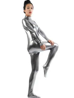 Zentaï métallique brillant gris Déguisements Halloween