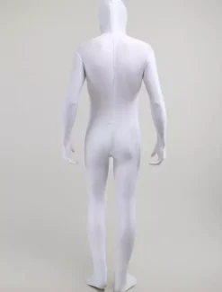 Zentai Blanc Déguisements Halloween Lycra Spandex Unisexe Combinaison Costume Enveloppé Complet