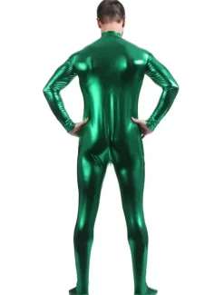 Zentaï métallique brillant vert foncé Déguisements Halloween
