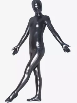 Zentaï unicolore métallisé brillant argent Déguisements Halloween